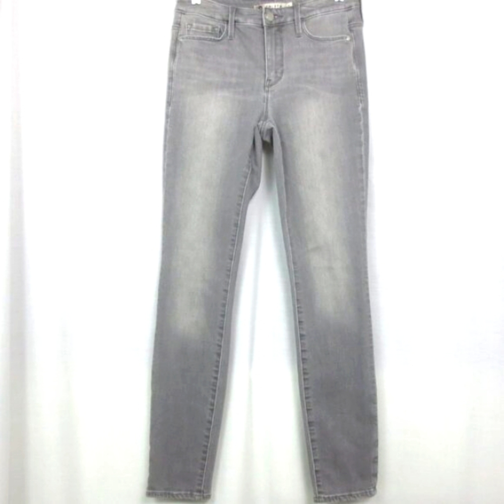 Athleta Gray Jeans Sculptek Soft Stretch Regular Rise Skinny Crop Size 2